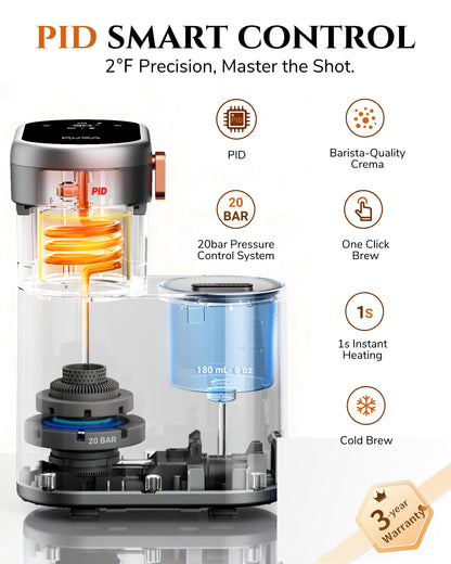 PURA C1 — World's Smallest Espresso Machine | PID + 20 Bar